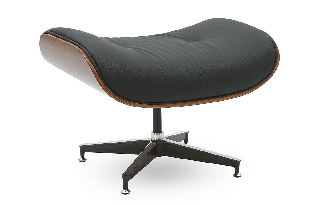 Комплект кресло и оттоманка Eames Lounge, черный/орех - фото 13