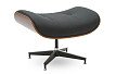 Комплект кресло и оттоманка Eames Lounge, черный/орех
