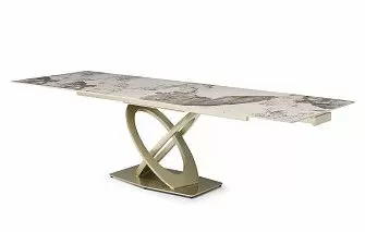 Стол раскладной Luisa 160-240, светлая керамика/шампань