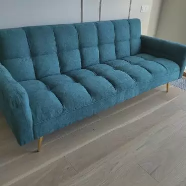 Диван-кровать Madrid, синий/золотые ножки