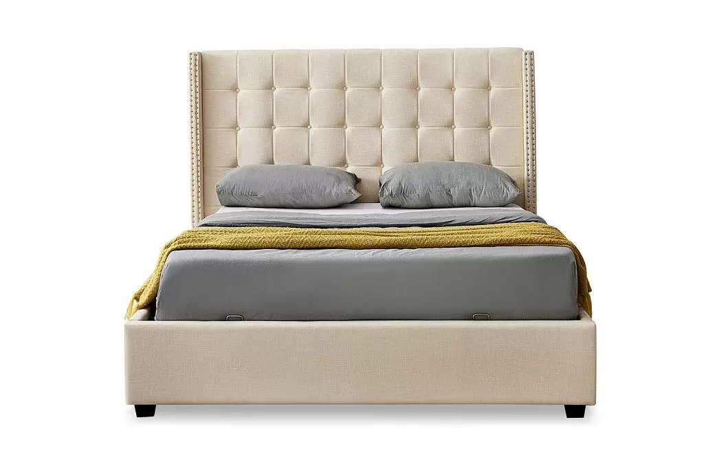 Кровать с подъемным механизмом Vivien 160x200, бежевый - фото 10