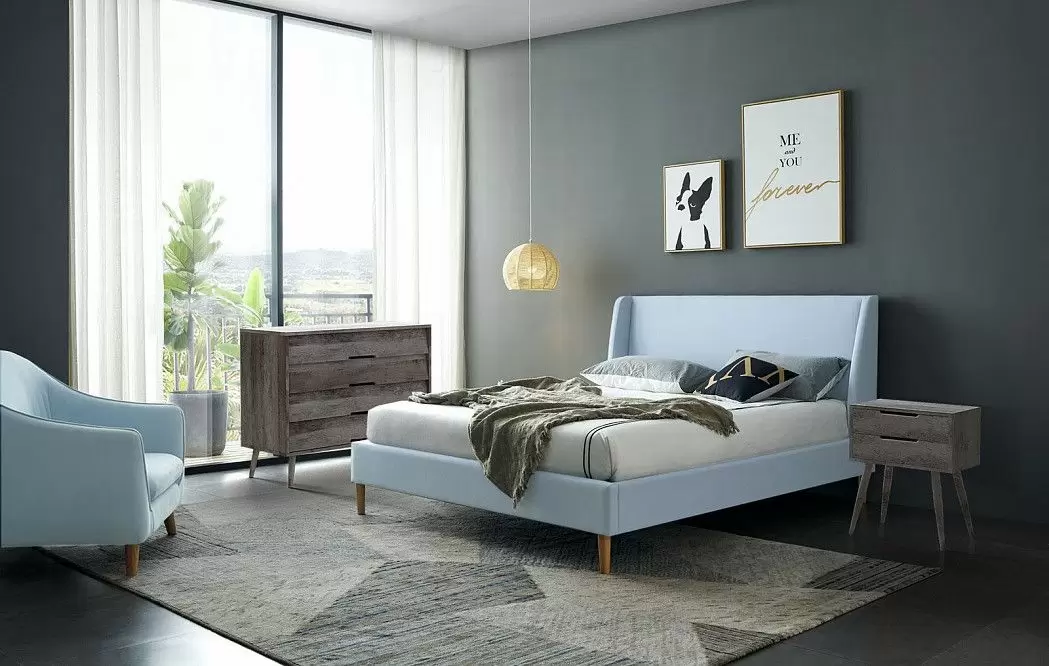 Кровать Carrera 160x200 (с подъемным механизмом), голубой - фото 8