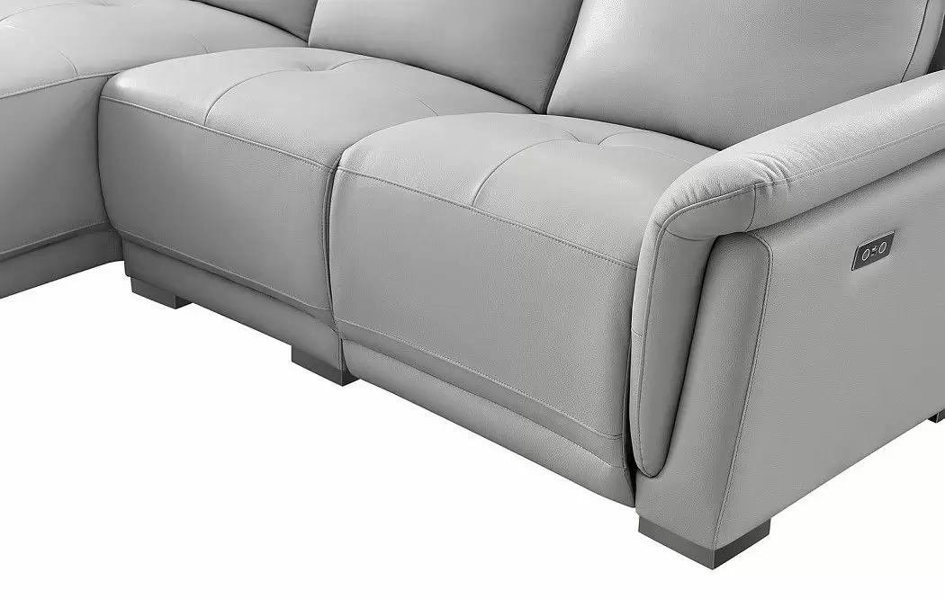 Диван-реклайнер Jonathan угловой (левый), светло-серый - фото 10