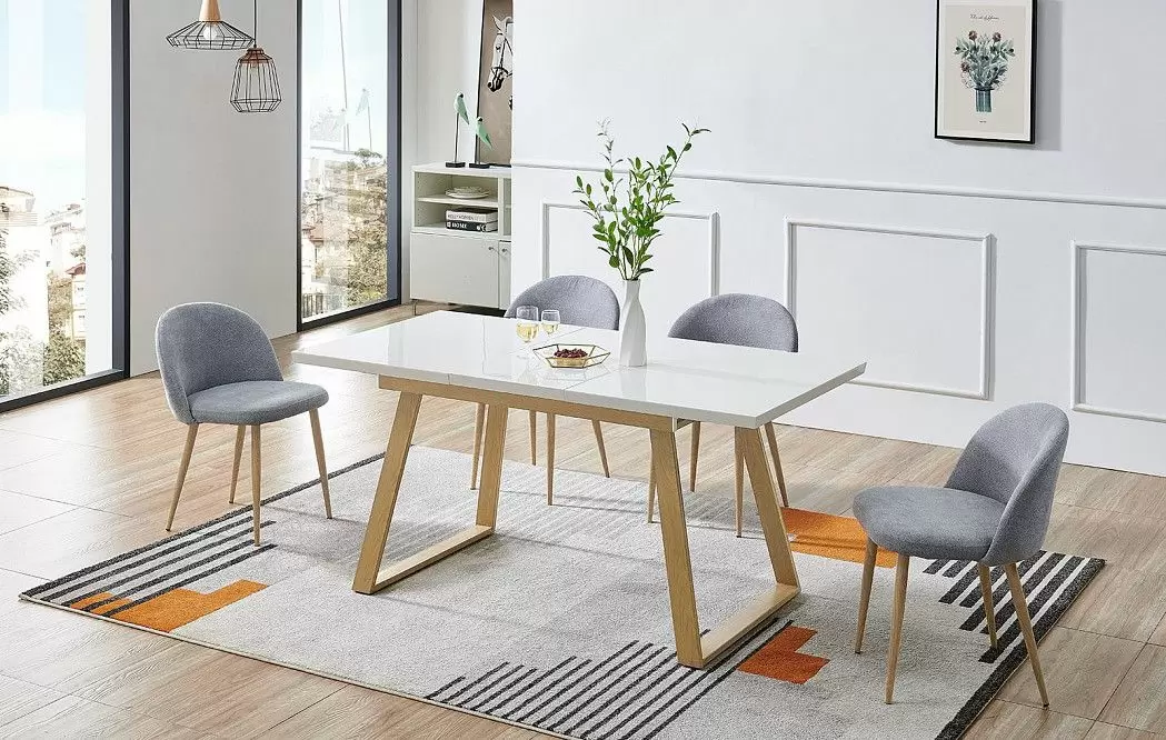 Стол раскладной Manchester 120-160, белый/вяз - фото 13