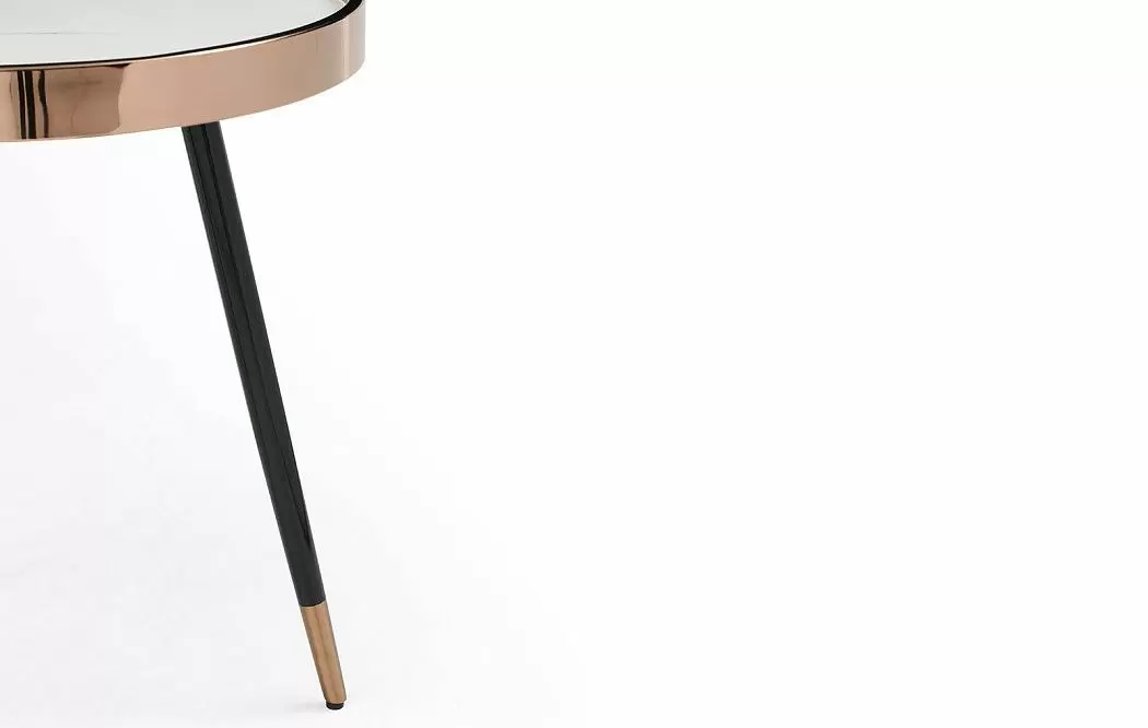 Стол журнальный Carla (46), белая керамика/розовое золото - фото 5
