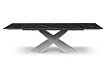 Стол раскладной Armanda 180-270, черная керамика/серебро