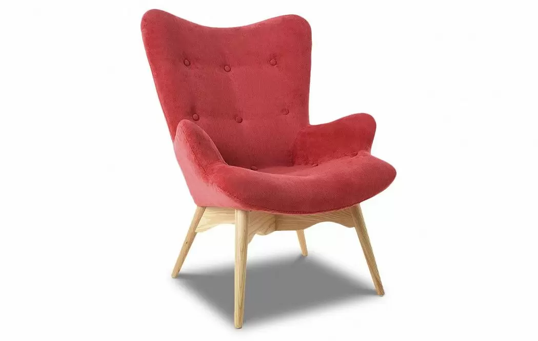 Кресло Contour, коралловый/ясень