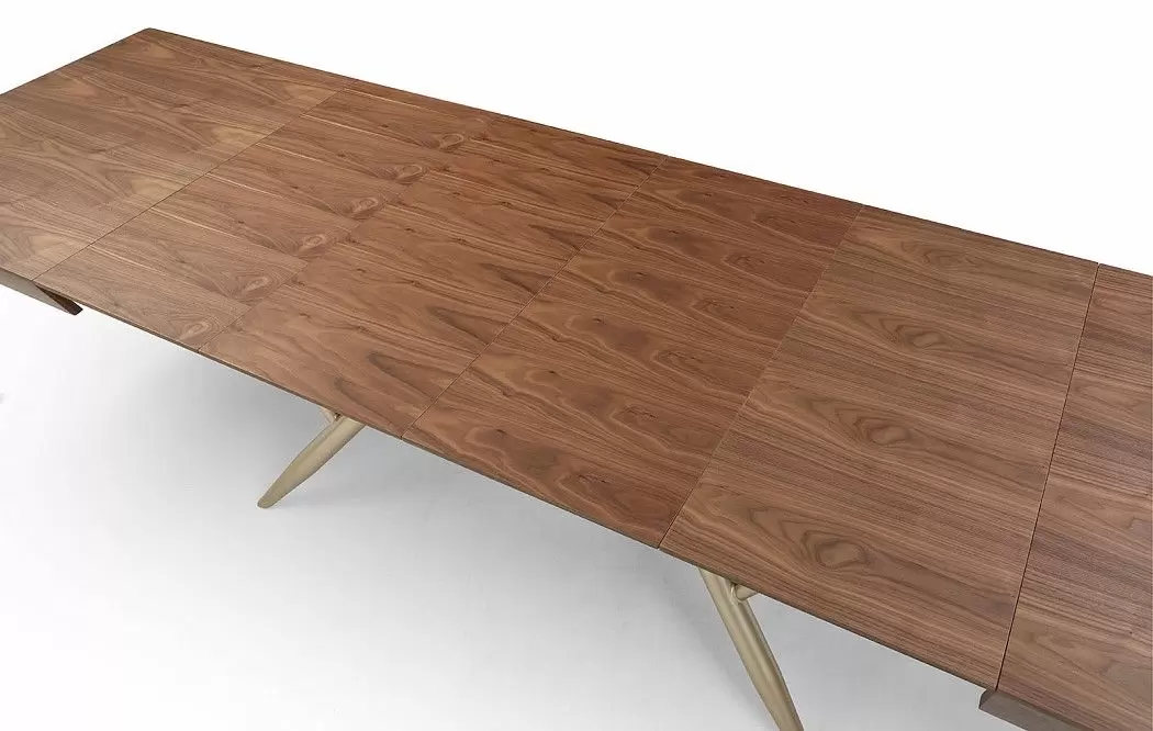 Стол раскладной Eleonora 160-340, орех/золото - фото 14