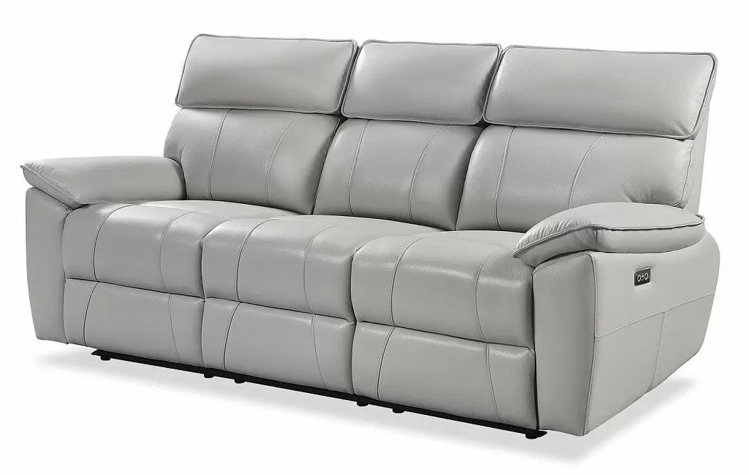 Диван-реклайнер Allison 3-х местный, светло-серый - фото 9