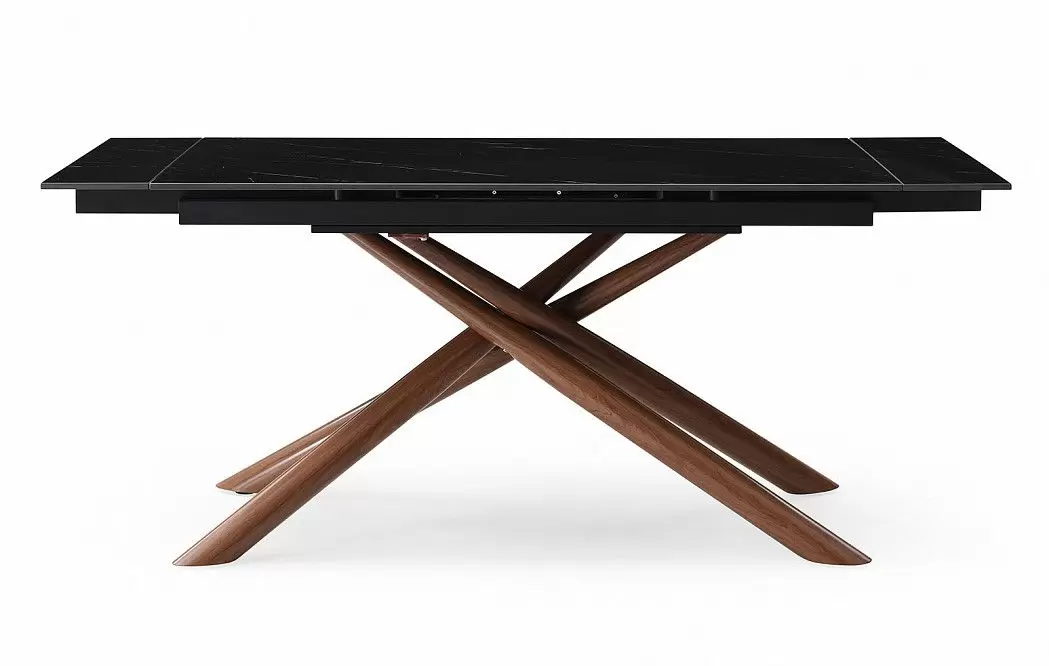 Стол раскладной Ravenna 160-220, черная керамика/орех - фото 7