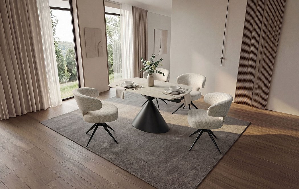 Стол раскладной Sylvia 140-200, травертин - фото 3