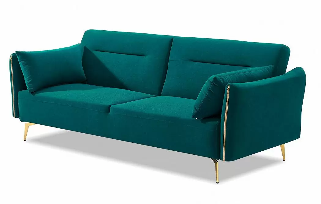 Диван-кровать Liverpool, темно-бирюзовый/золото - фото 10