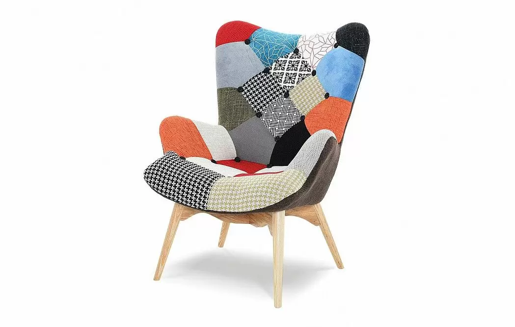 Кресло и оттоманка Contour, пэчворк - фото 4