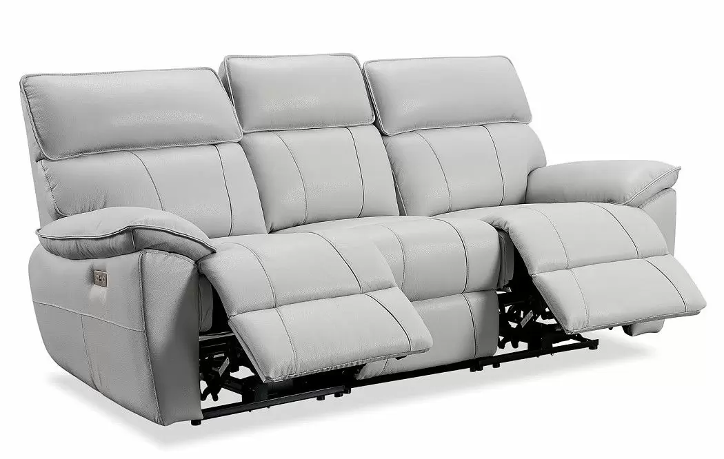 Диван-реклайнер Allison 3-х местный, светло-серый - фото 6