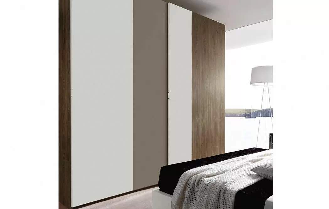 Шкаф DUO с 2 раздвижными дверями 195 H240, дуб/песок/белый/зеркало (YM502) - фото 2