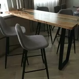 Стул барный Jackson Bar, пепельная роза/дерево