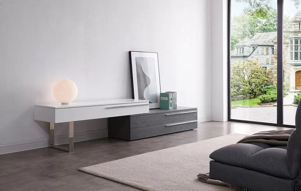 Тумба TV Arrow, белый/серый - фото 2