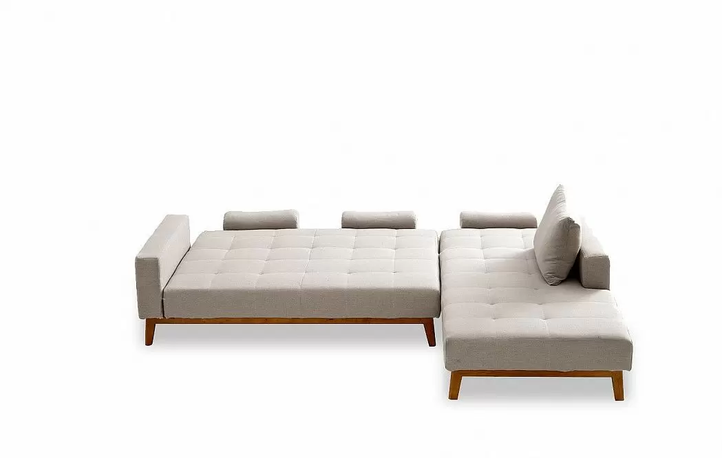 Диван-кровать Summer угловой (правый), бежевый - фото 18