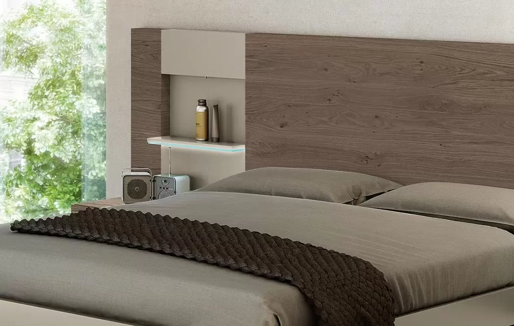 Кровать Altea Class 180х200 с подсветкой, дуб дымчатый/серо-бежевый - фото 3