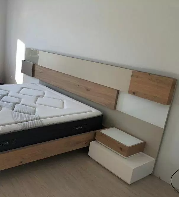 Комплект из кровати Print Inglete 180x200 и 2х тумб Top, дуб/белый - фото 25