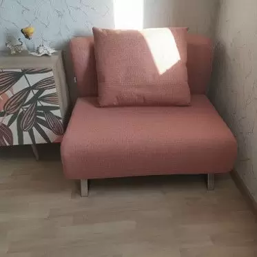 Кресло-кровать Rosy, папайя/хром