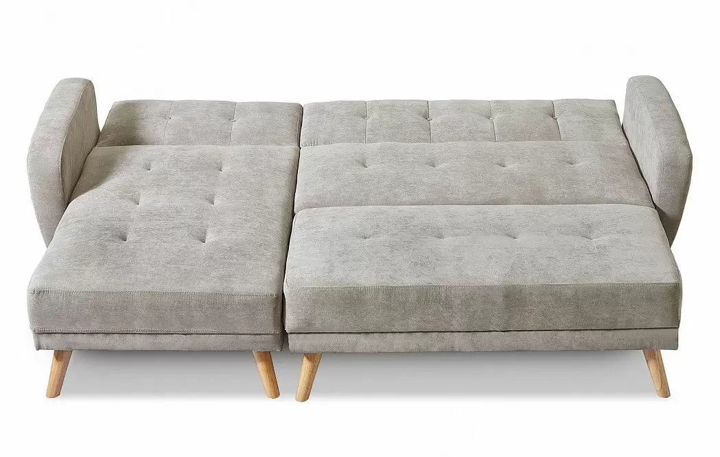 Диван-кровать Christy угловой (левый), серо-бежевый цвет - фото 5