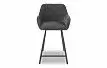 Стул полубарный Edwin, темно-серый/черный