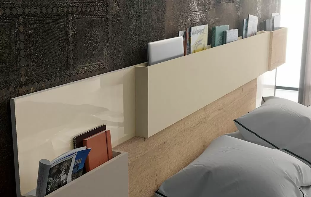 Комплект из кровати Print Inglete 180x200 и 2х тумб Top, дуб/белый - фото 10