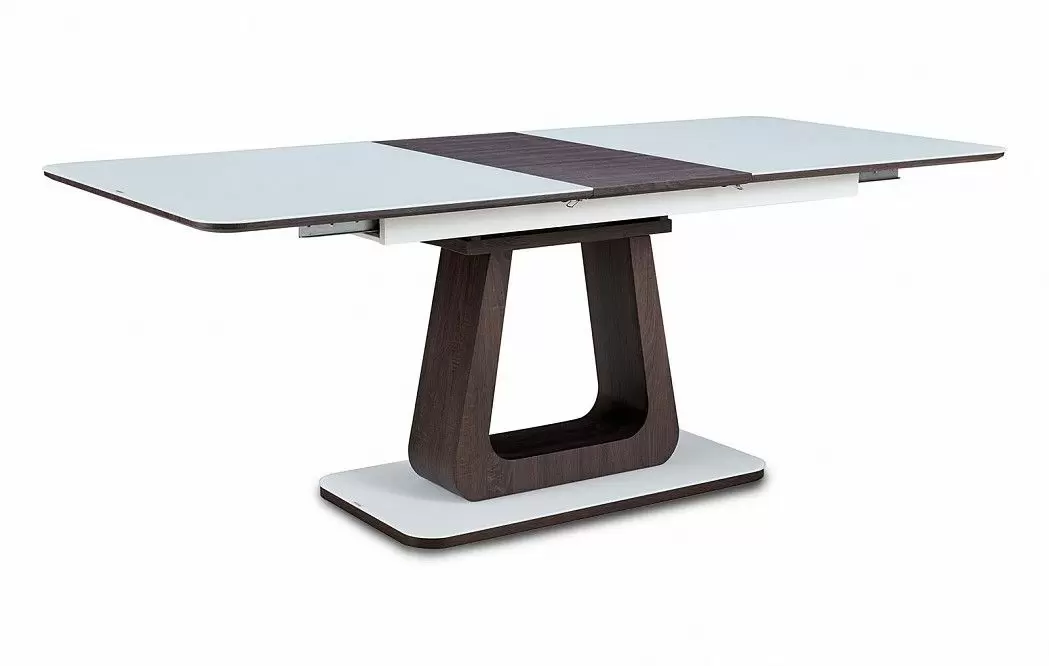 Стол раскладной Rosanna 160-200, темно-коричневый/белый - фото 8