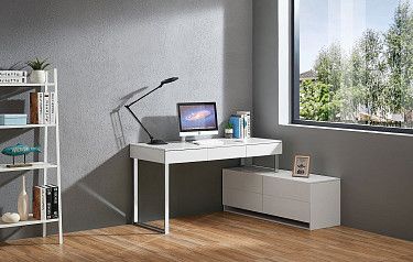 Стол письменный Dresden, белый/хром
