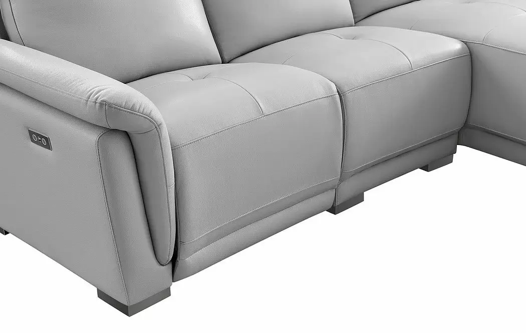 Диван-реклайнер Jonathan угловой (правый), светло-серый - фото 3