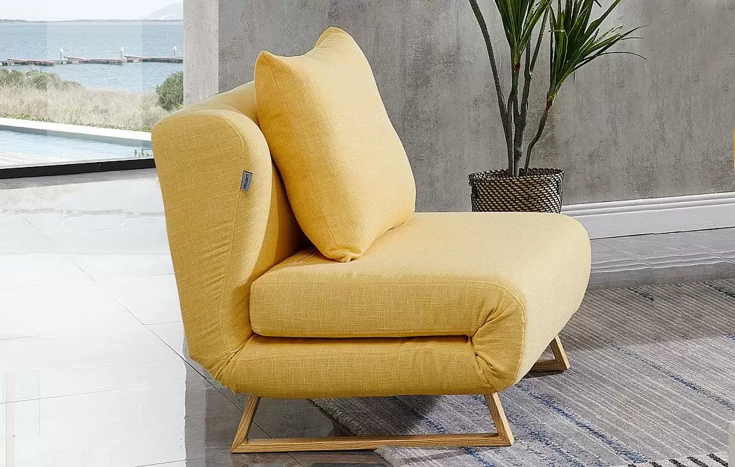 Кресло-кровать Rosy, желтый/без принта - фото 5