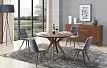 Стол Clark + 4 темно-серых стула Max