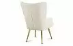 Кресло Hygge, слоновая кость/золото