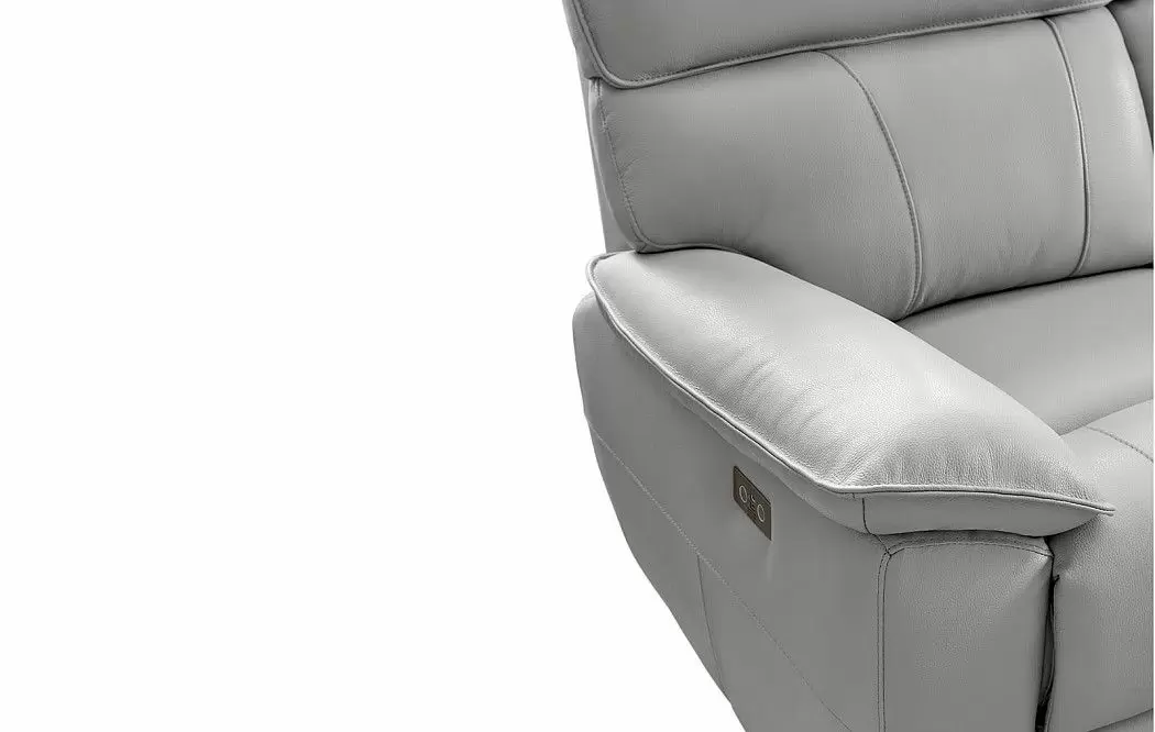 Диван-реклайнер Allison 2-х местный, светло-серый - фото 9