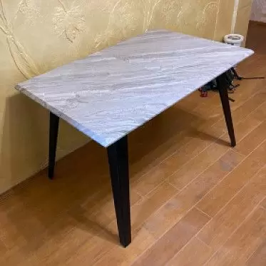 Стол раскладной Ofelia 120-160, серый мраморный рисунок