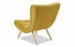 Кресло и оттоманка Dolce Vita, желтый шафран/натуральный