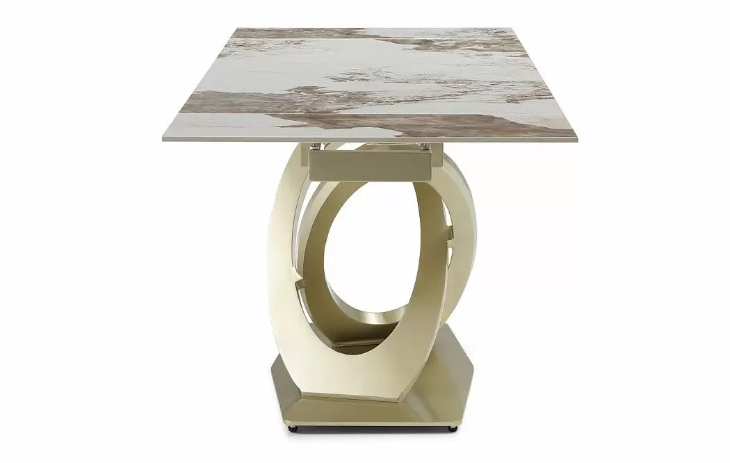 Стол раскладной Luisa 140-200, светлая керамика/шампань - фото 11