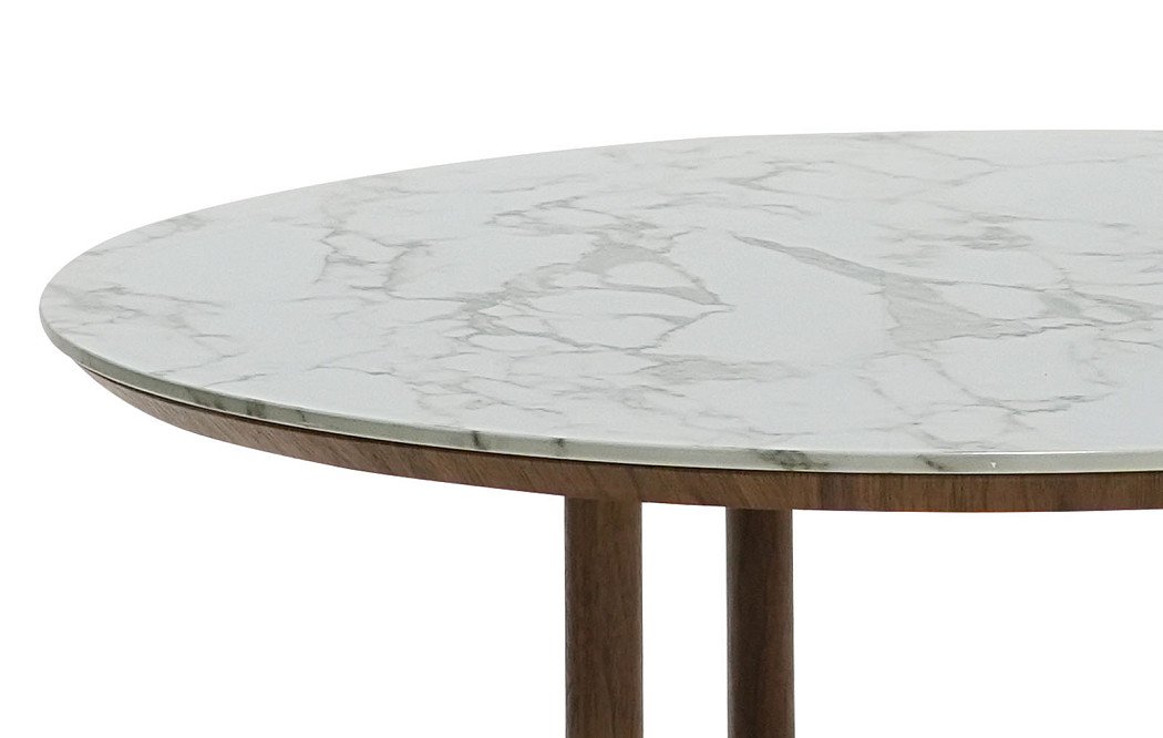 Стол журнальный Candy (80), белая керамика/орех - фото 8