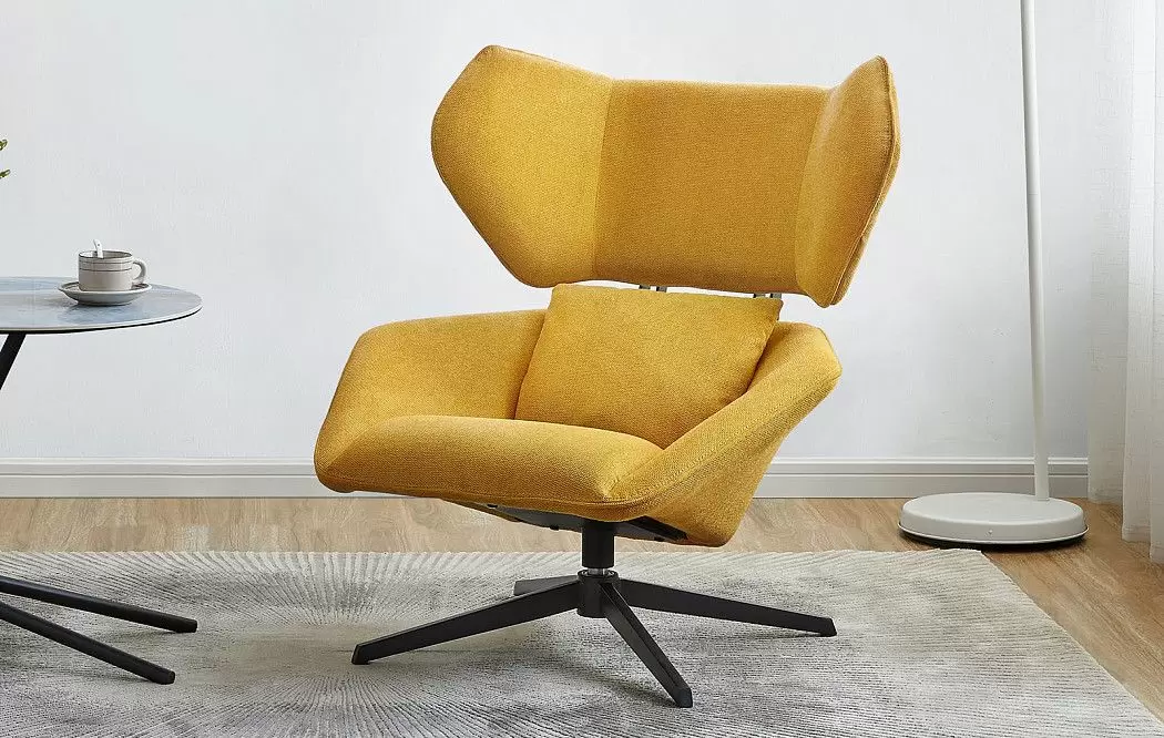 Кресло и оттоманка Boston, желтый - фото 3