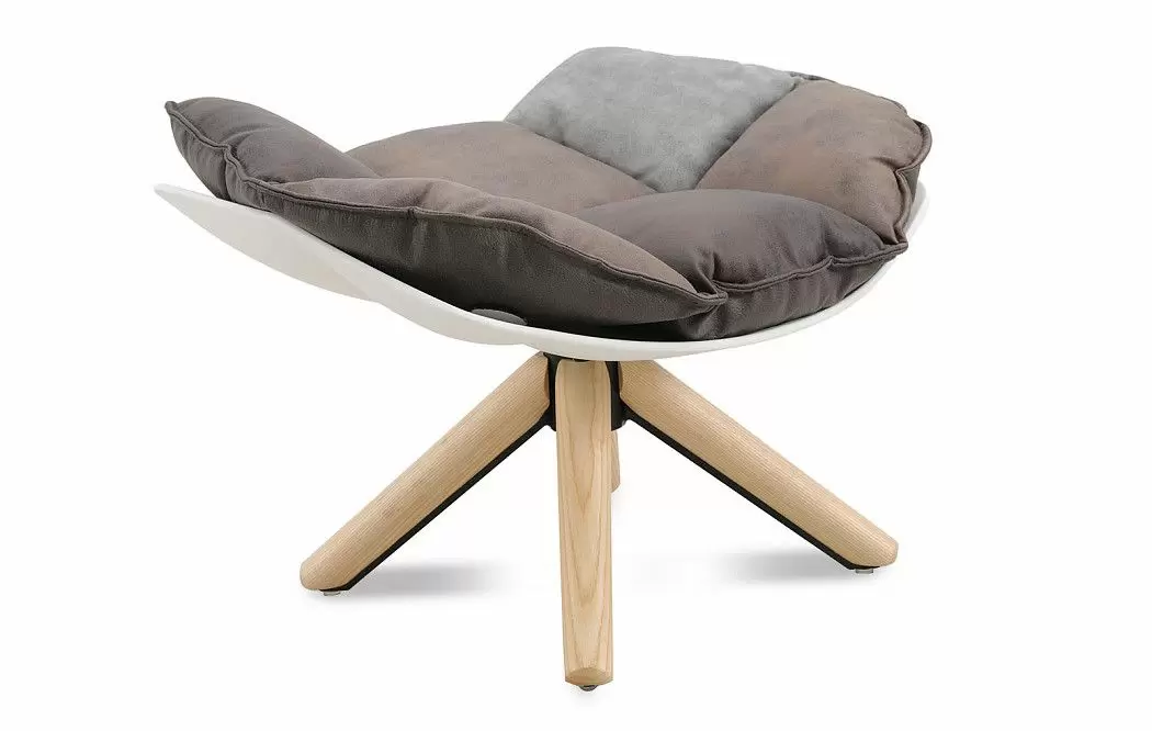 Кресло и оттоманка в стиле Husk, коричневый пэчворк - фото 8