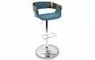 Стул барный Retro Bar, синий/орех