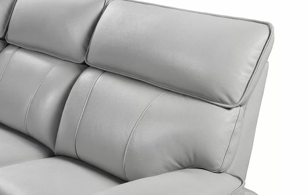 Диван-реклайнер Allison 3-х местный, светло-серый - фото 19