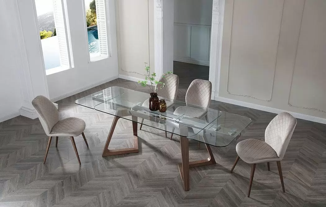 Стул Berta, бежевый/орех - фото 7