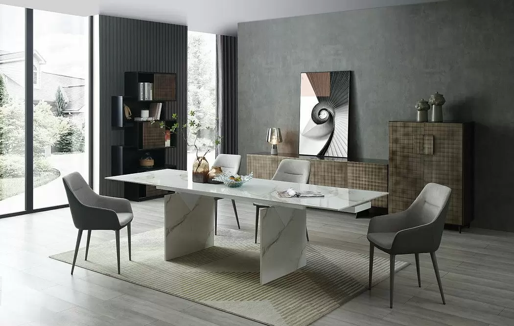 Стол раскладной Santorini 180-270, белая керамика - фото 3