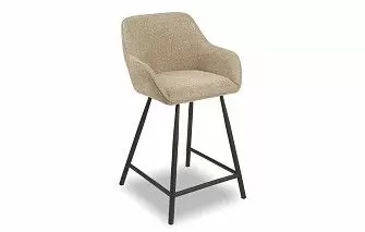 Стул полубарный Edwin, бежевый/черный