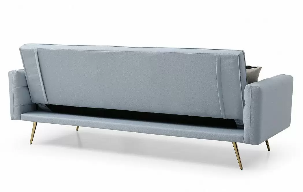 Диван-кровать Madrid, голубой/золотые ножки - фото 12