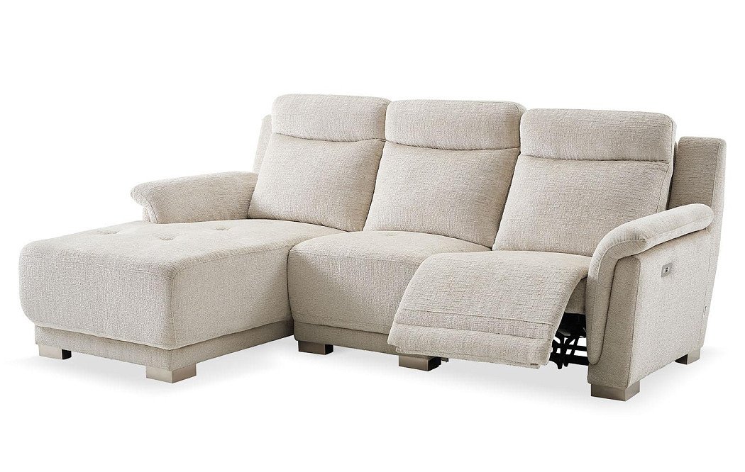 Диван-реклайнер Jonathan угловой (левый), бежевый - фото 4