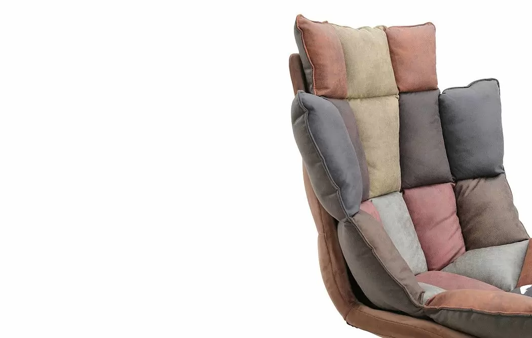 Кресло и оттоманка в стиле Husk, коричневый пэчворк - фото 4