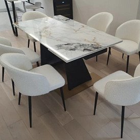Стол Portofino Black + 4 стула Jess